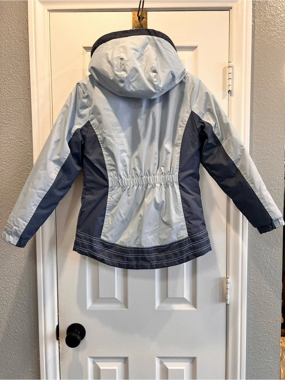 Free Country Girls Snow Jacket L 10/12 Skysleet Charcoal Grey Butter Pile Hood